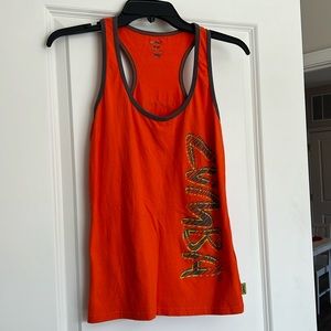 Zumba fitness racerback tank.